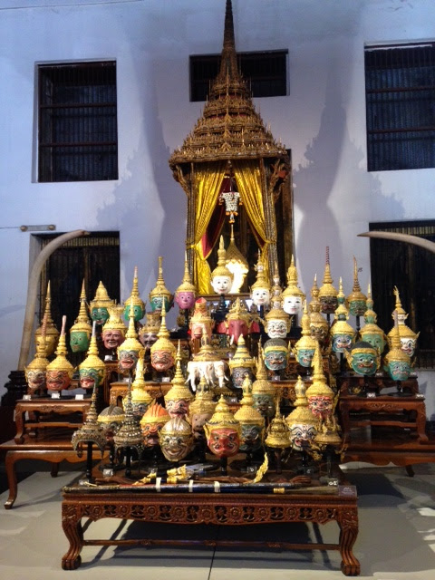 masks Thai opera khon masks on display bangkok national museum