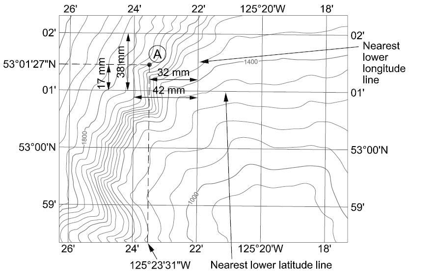 Geographic coordinates on maps wilderness navigation guide