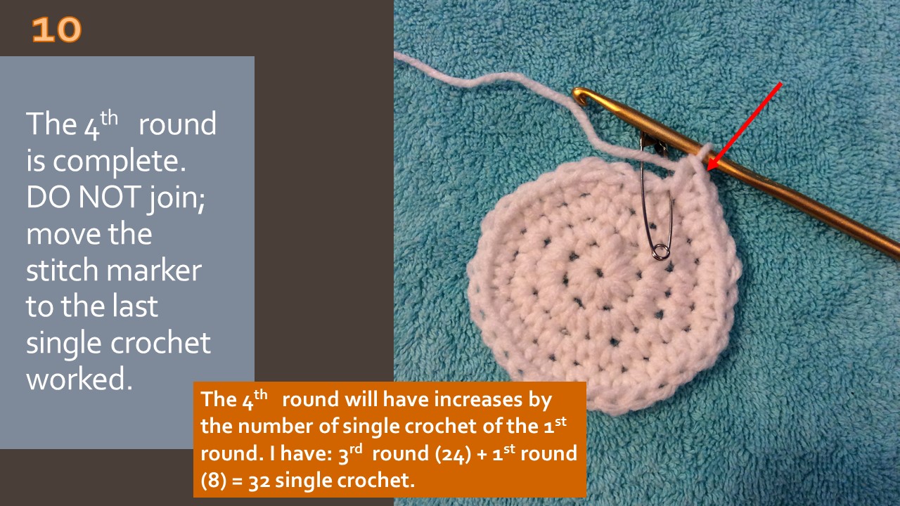 Hook and Yarns by EveryDayWomanCrochet How to Create a Continuous Round Single Crochet Flat Circle