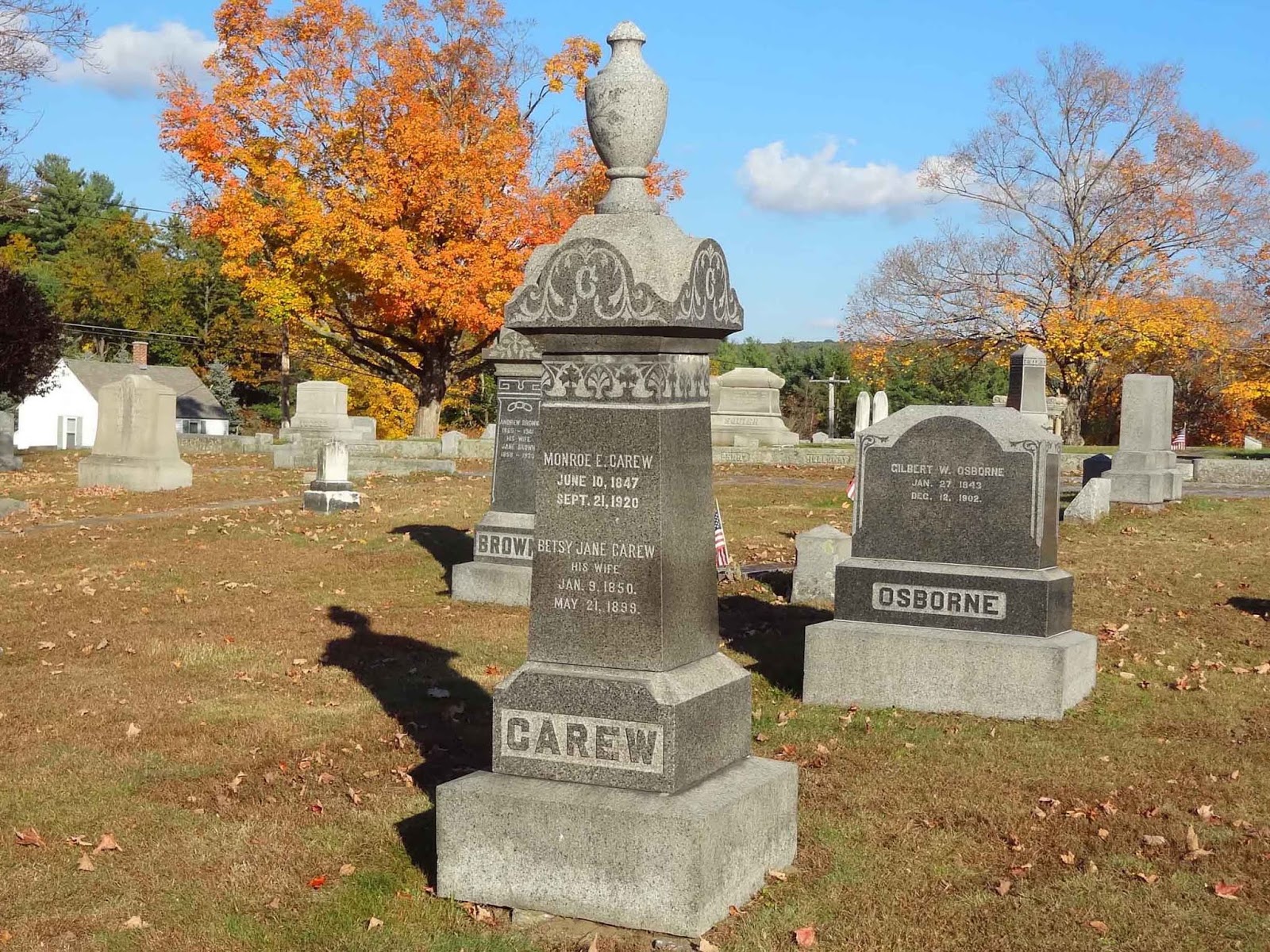 Geographically Yours Cemeteries Monson, Massachusetts
