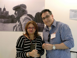 Com Paloma Amado, filha de Jorge Amado, na Feira do Livro em Buenos Aires