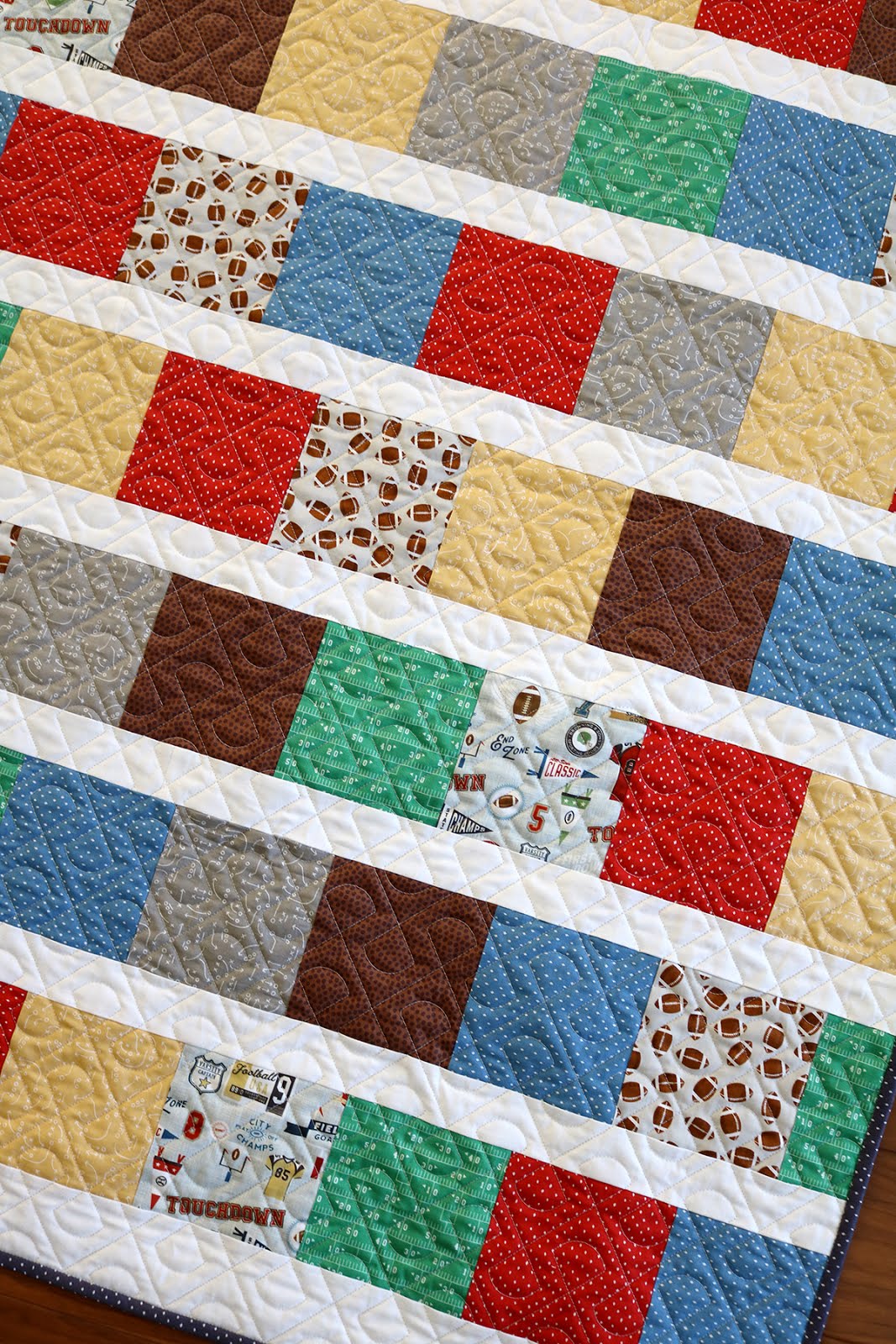 A Bright Corner Varsity Fabrics + Line Up Quilt Tutorial