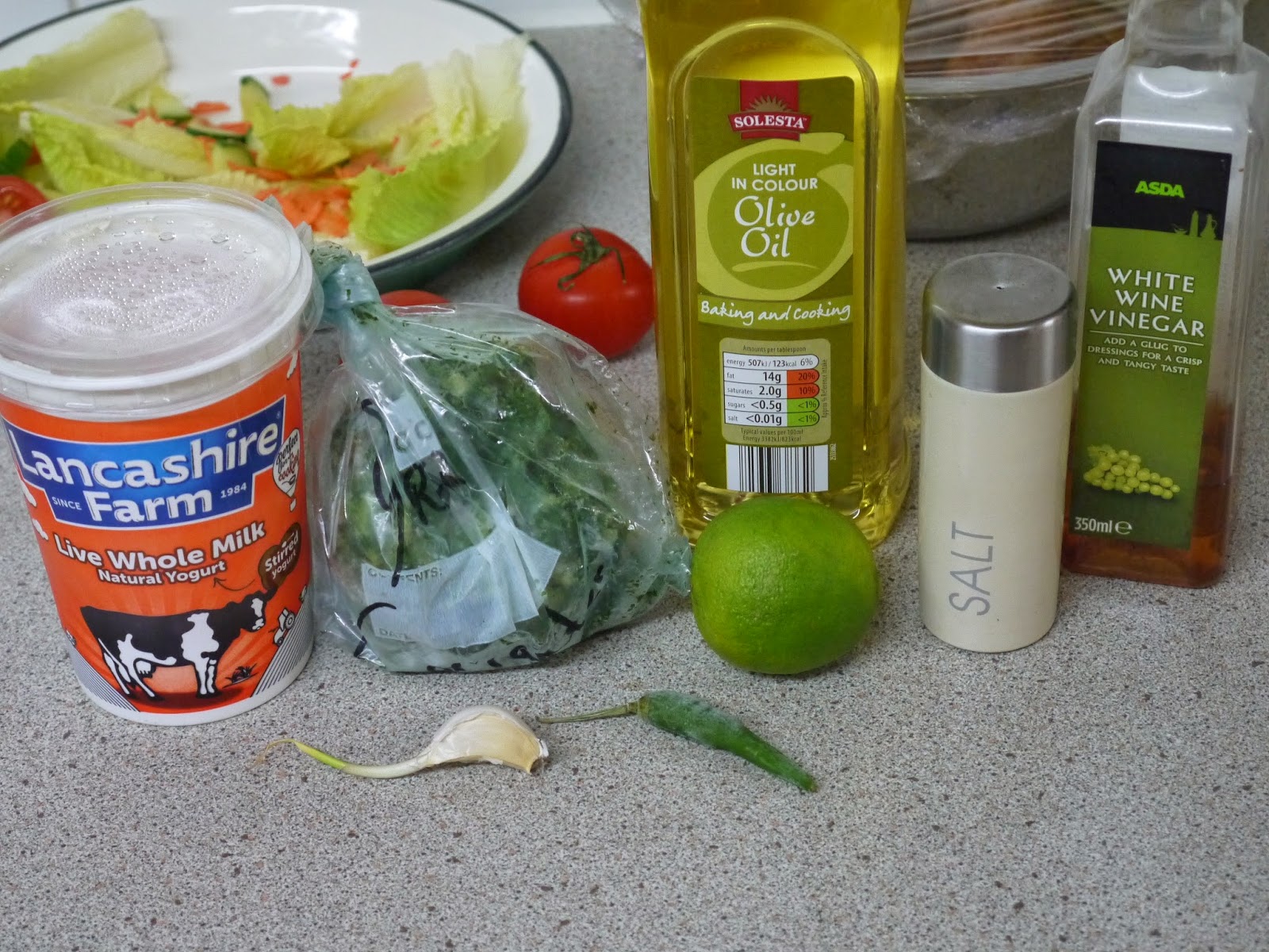 This Muslim Girl Bakes Spicy Grilled Chicken Salad + Creamy Coriander