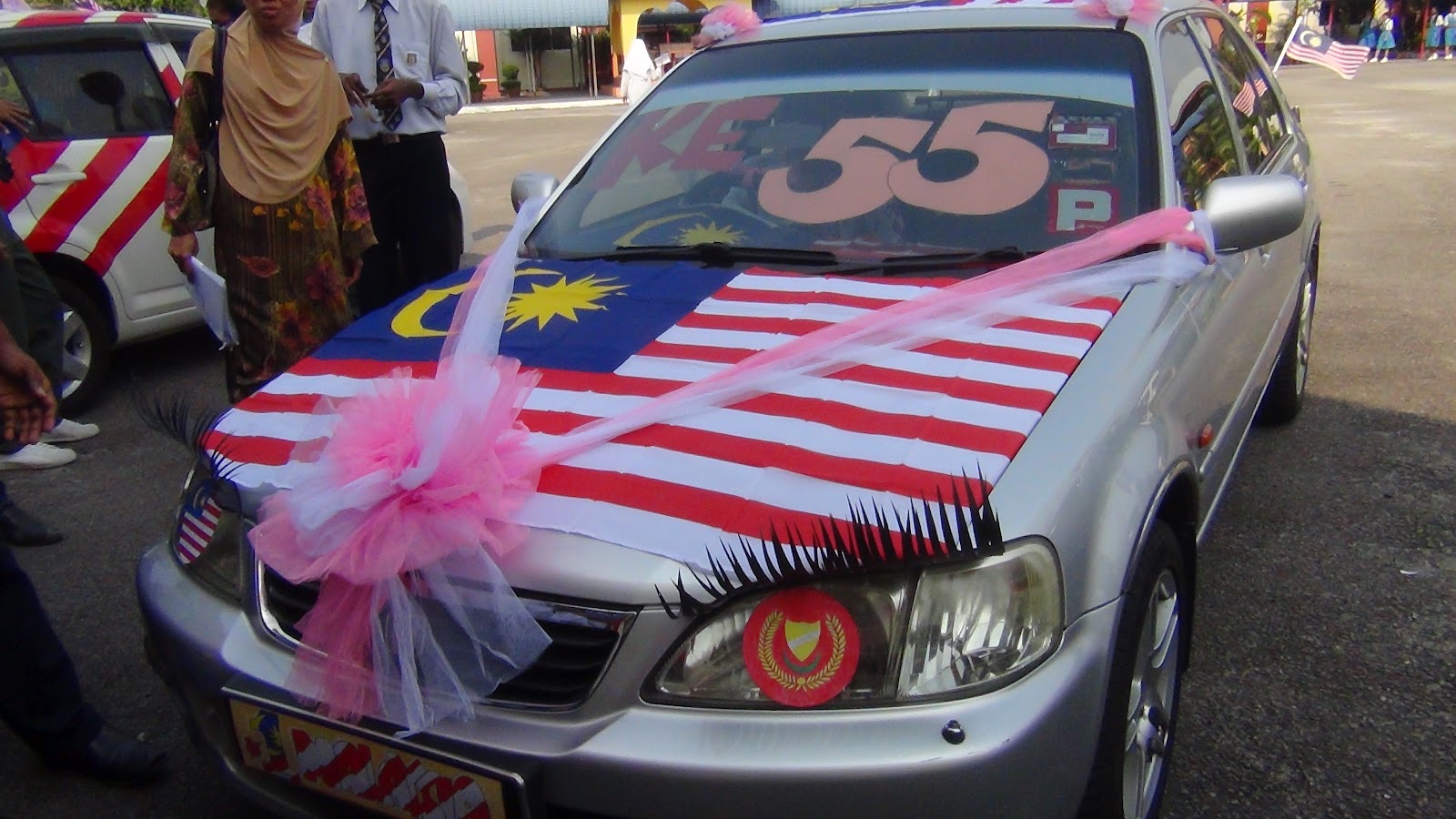 Basikal Berhias Dengan Bendera Malaysia