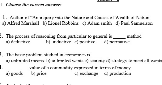 Lesson 11 unit assessment economics picture