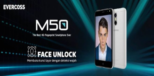 New Hp Evercoss M50 Jaringan 4g Fingerprint Terbaik Harga Dan Spesifikasi Hp