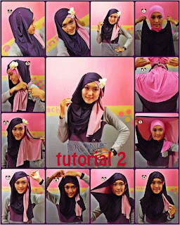 Tutorial Hijab 2 Warna Modis Tutorial Hijab 2 Warna Modis