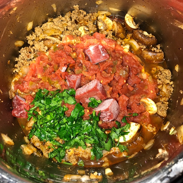 Food Under Pressure One Pot Smokey Meat Sauce over Rice [Pressure