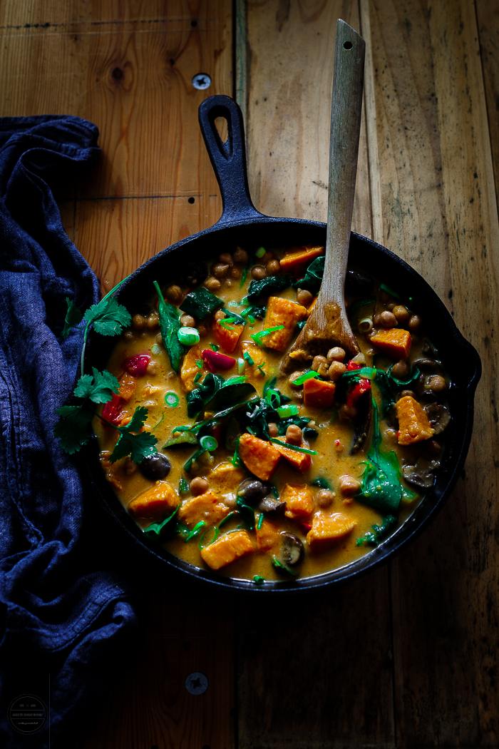 Thai Sweet Potato, Chickpea and Mushroom Curry Thai Sweet Potato, Chickpea and Mushroom Curry