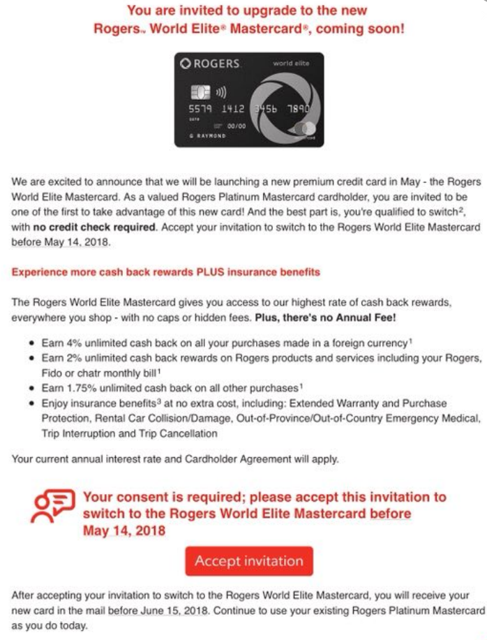 Rogers World Elite MasterCard 简介