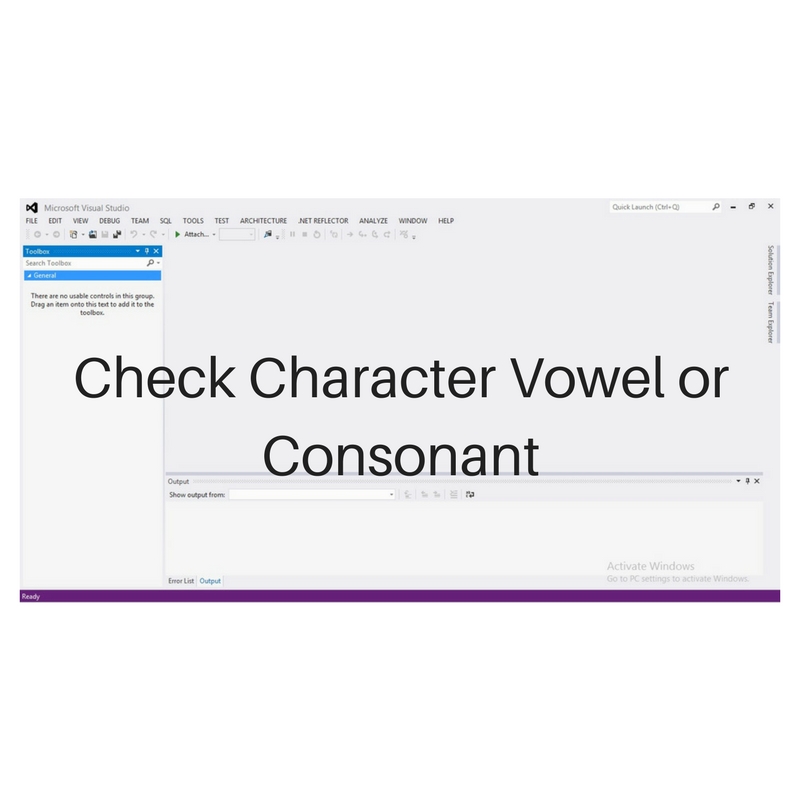 C Sharp Program to check if a character is vowel or consonant ...