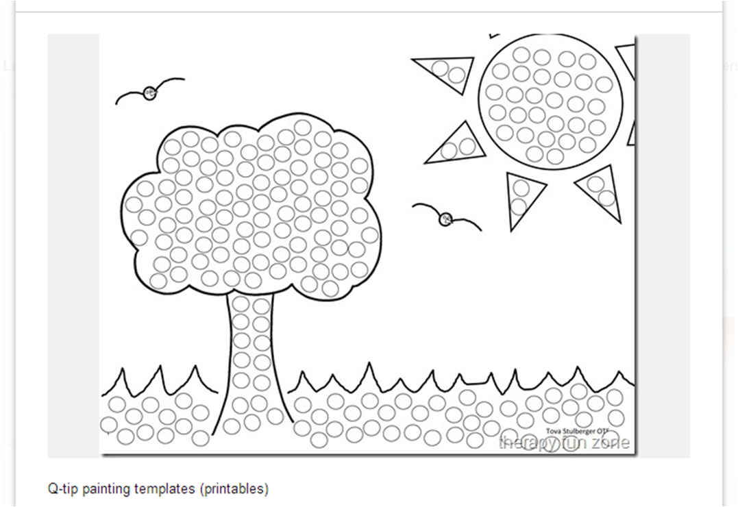 q tip coloring pages - photo #12