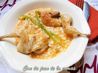 ARROZ CALDOSO CON CODORNICES