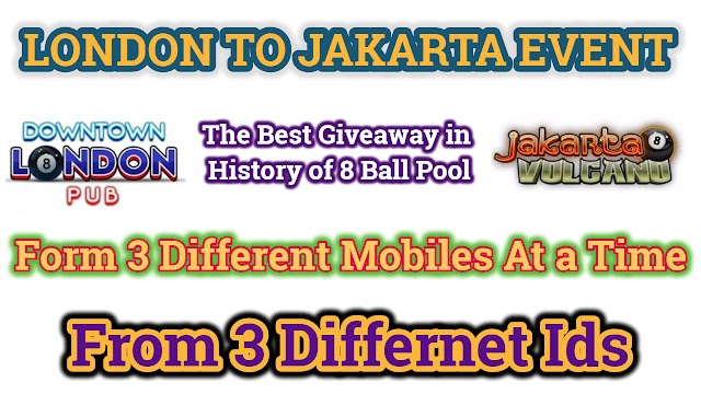 London To jakarta Event With 3 Different id for You All  15/11/2017