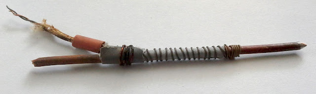 Soldering iron tip with nichrome wire heater