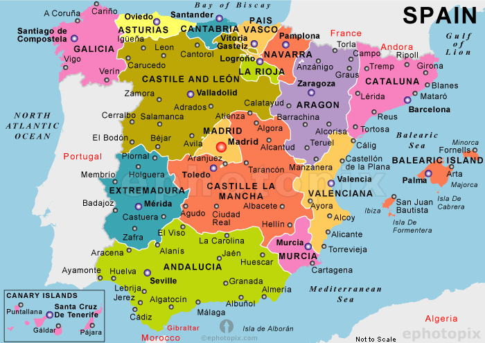 Mapa De España Mapa Espana País Ciudad Región