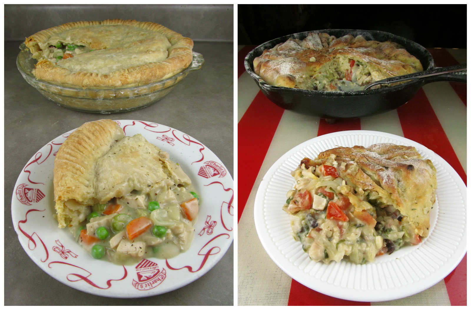 Rise and Shine Savory Pot Pies Classic Chicken and Mediterranean Pizza