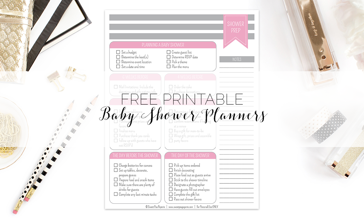 baby shower planning guide printable