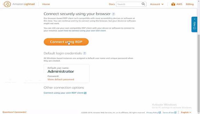 حساب أمازون VPSRDB 18