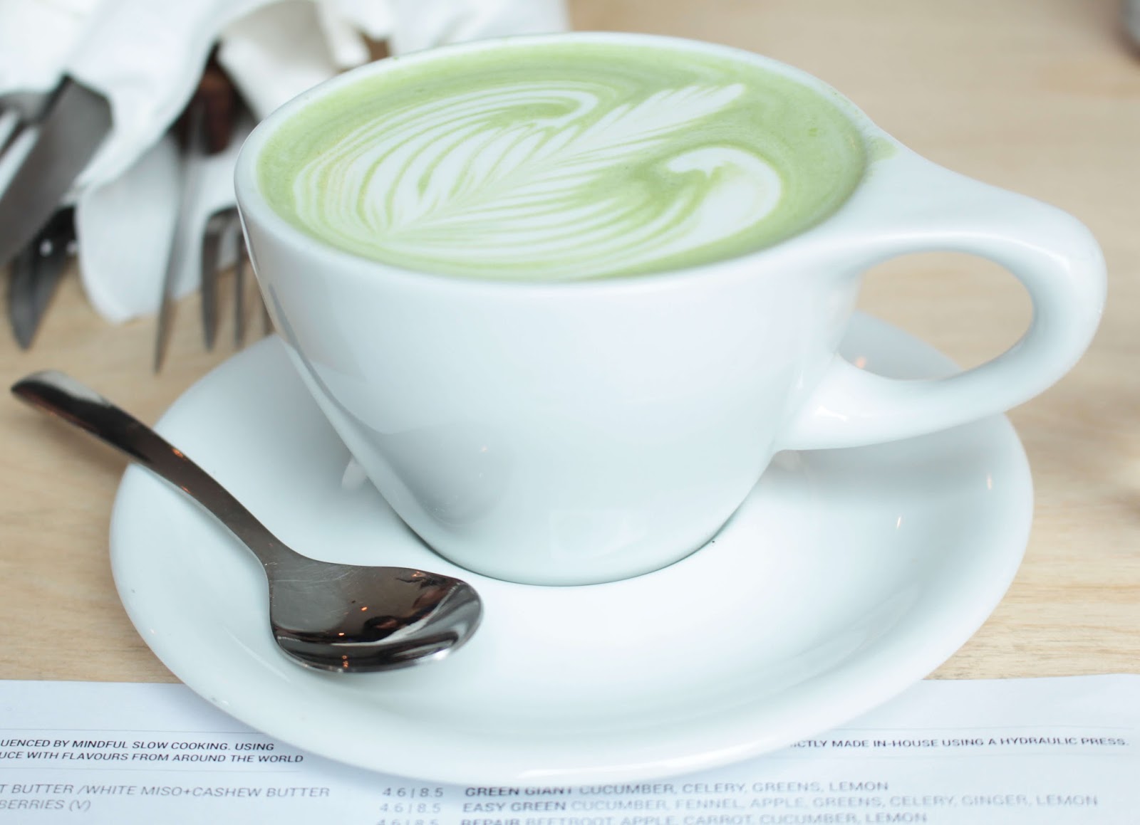 the hive wellbeing london review matcha latte