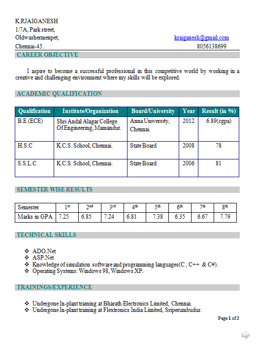 best resume sles for ece freshers a page best resume sles for ece freshers a page
