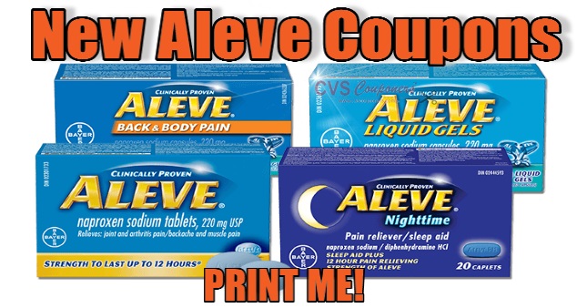 Aleve Coupons Save Up To 7 00 Off Cvs Couponers