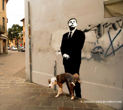 fotomanipolazione satirica-street art-Matteo Renzi