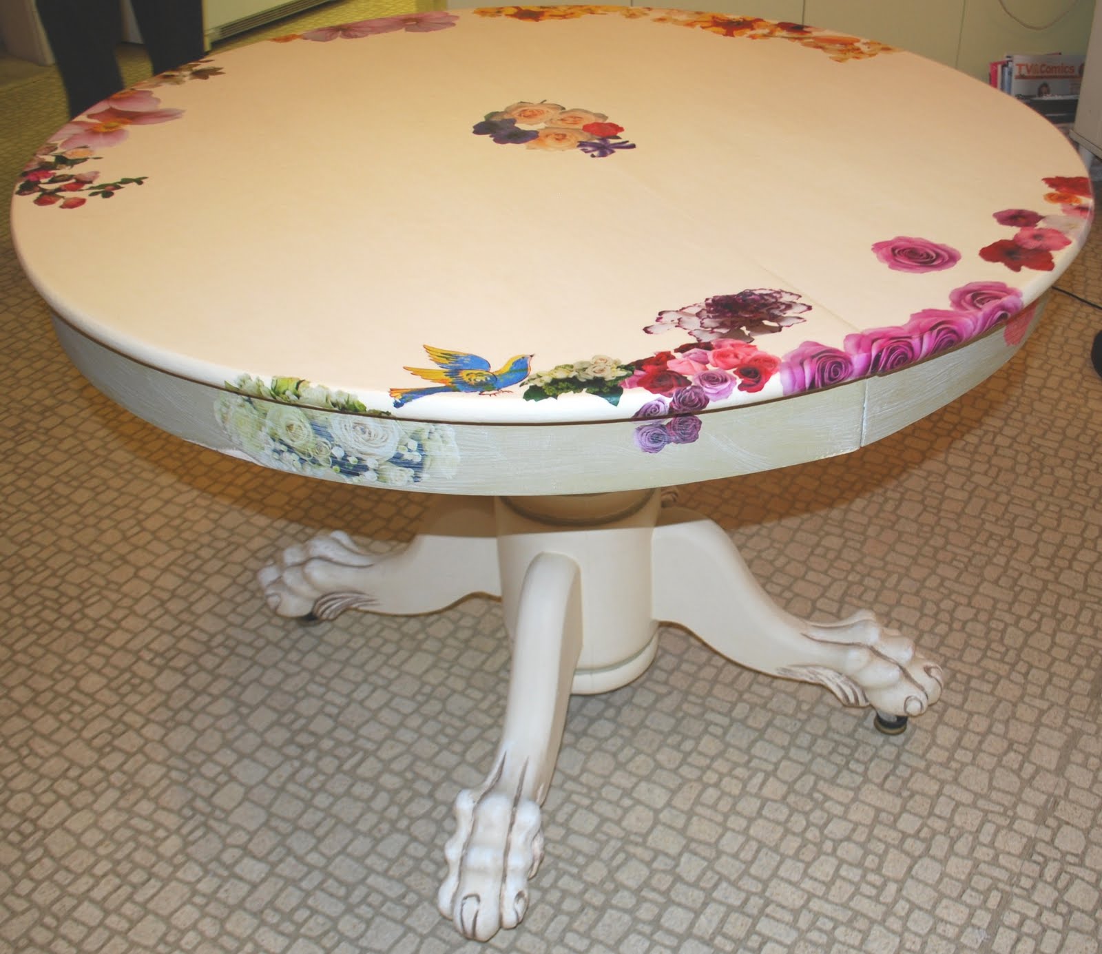 Redone by Ruthie: Refinished/Refurbished and Redone antique table with