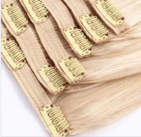 clip-in yarn weft hair extensions