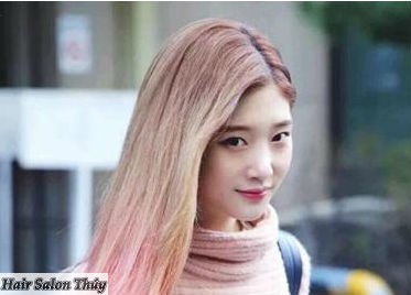 Tóc nhuộm màu hồng xám nhuom toc mau hong