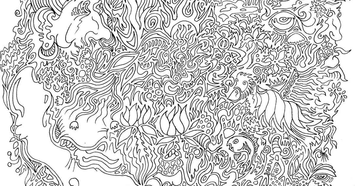 Altrusian Grace Psychedelic Coloring Page 1