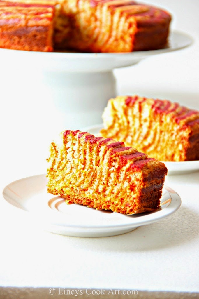 Red Velvet Zebra Cake (Egg less) Lincy's Cook Art