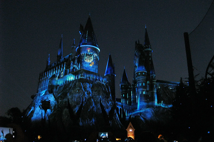 Nighttime Lights at Hogwarts Castle Ravenclaw