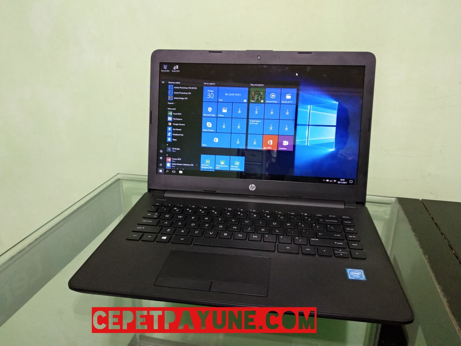 Laptop HP 14 intel N3060 97% istimewa Like new Ram 4 Gb
