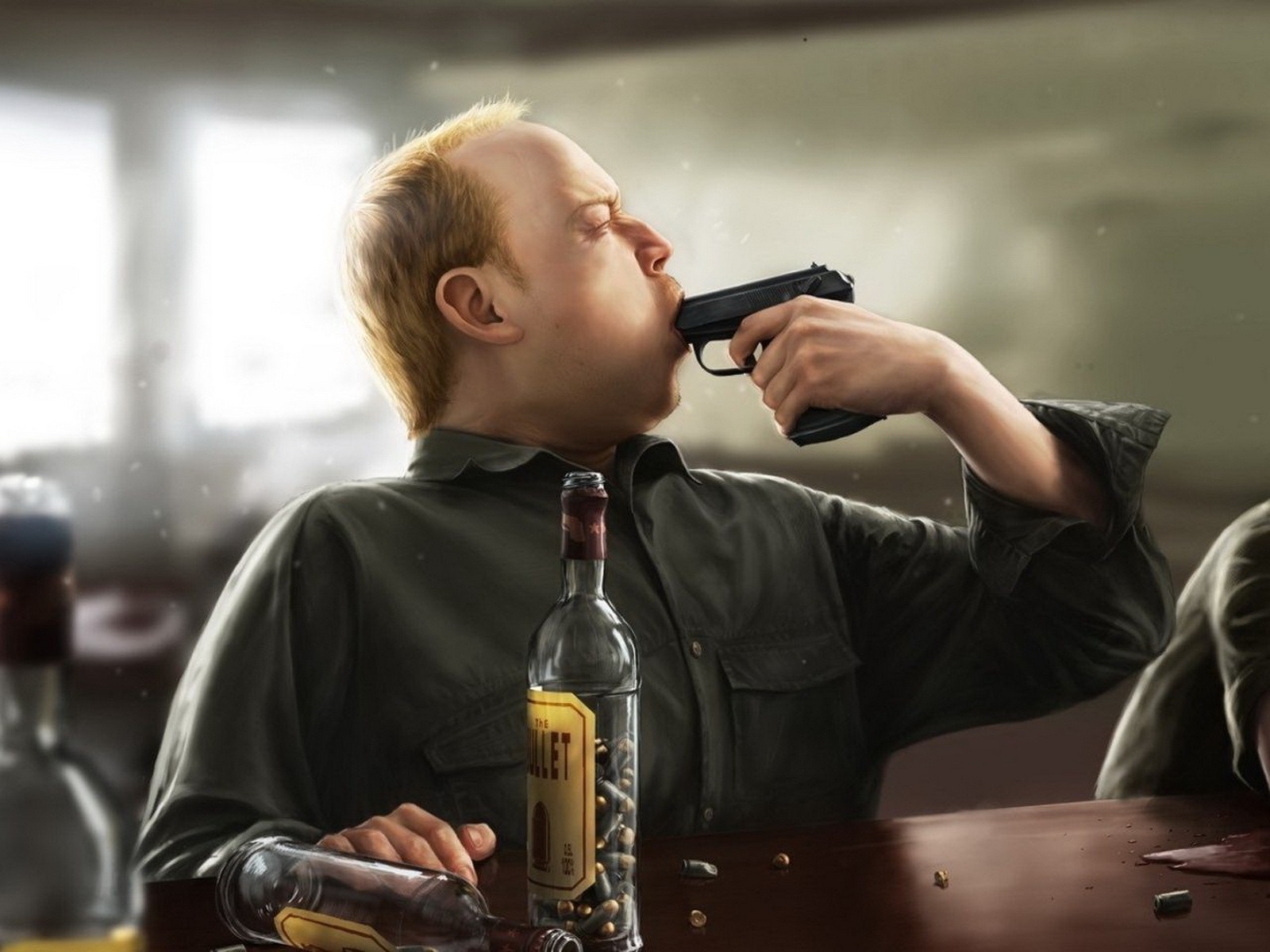 Русские пьют виски песня. Человек с пистолетом.