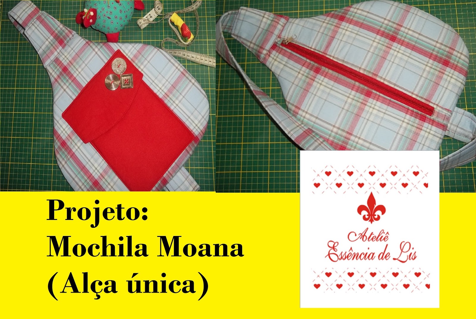 passo a passo mochila moana alça única com molde ateliê