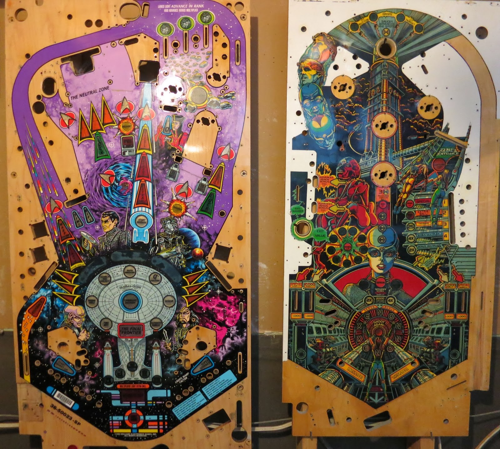 so I bought a pinball machine playfields on the wall