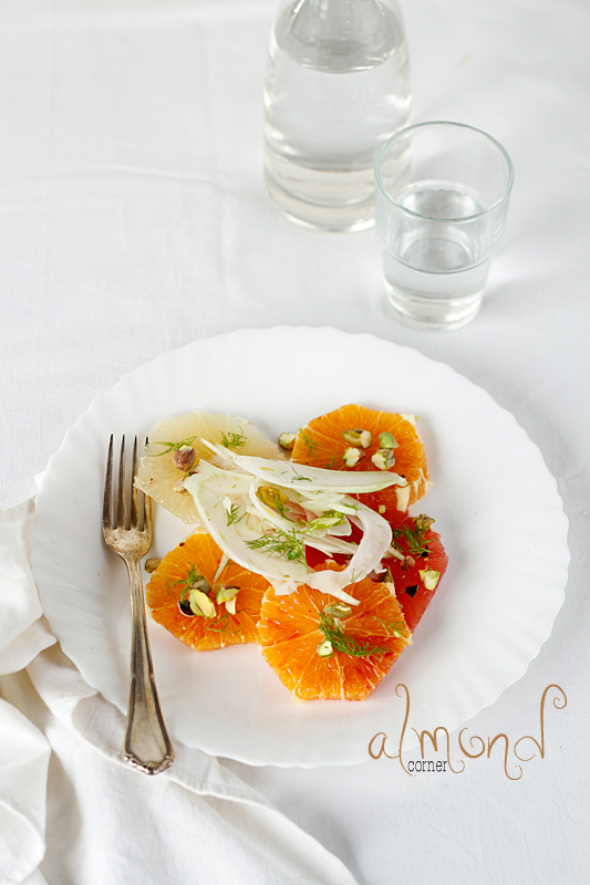 Almond Corner Citrusfennel salad with pistachios