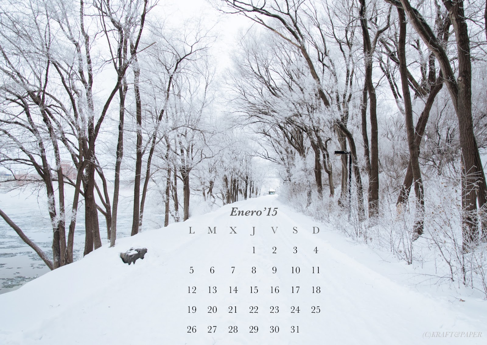 Kraftandpaper Enero January Janvier