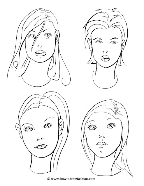 hair and makeup coloring pages - photo #9