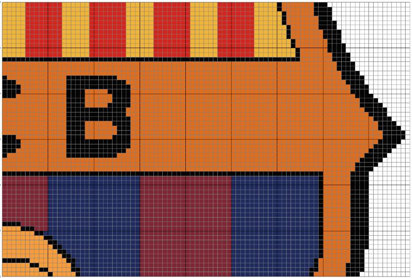 Escudo barcelona a punto de cruz Cosiendo entre amigas