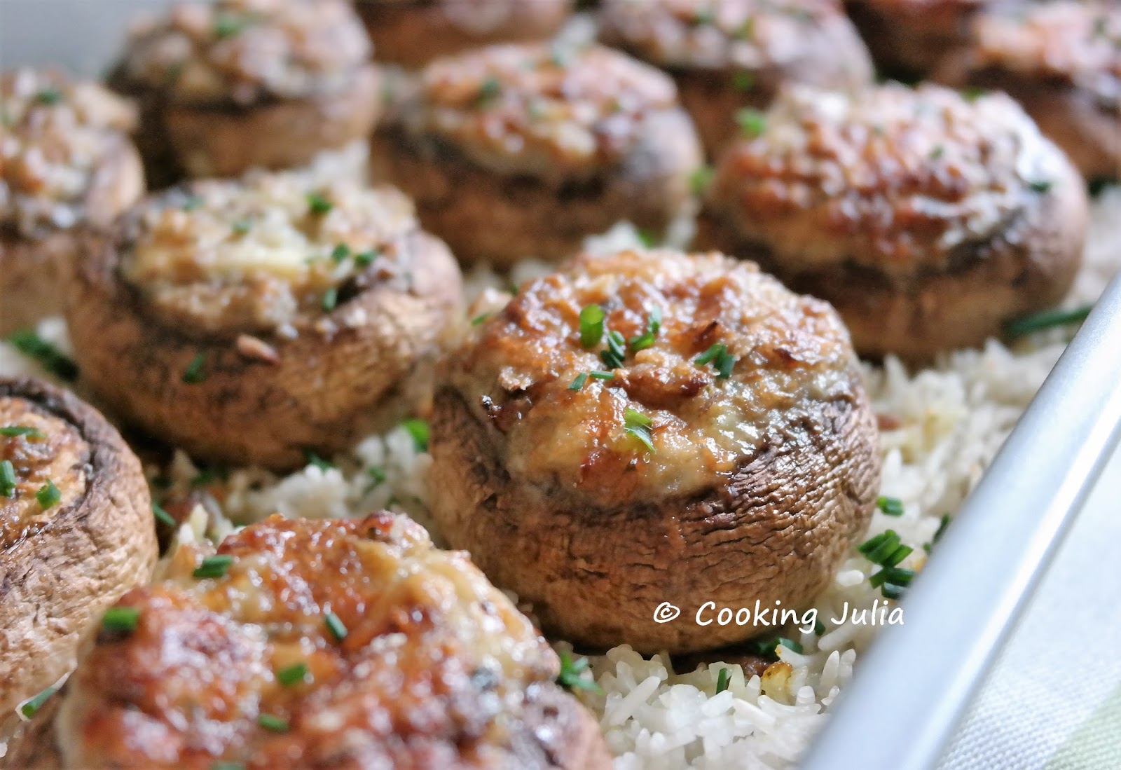 Cooking Julia Champignons Farcis Au Gorgonzola