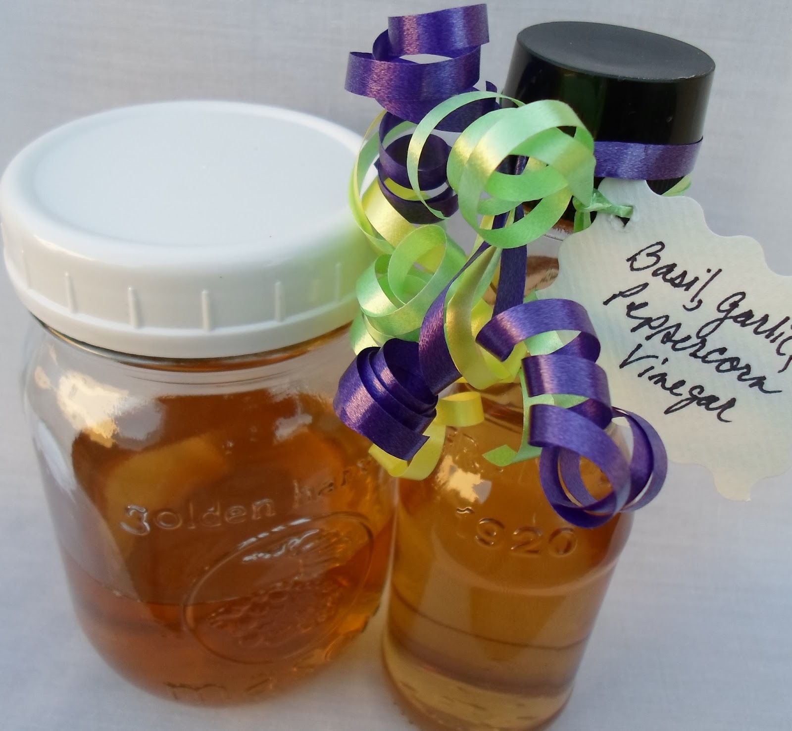 Happier Than A Pig In Mud Basil Garlic Peppercorn VinegarTutorial