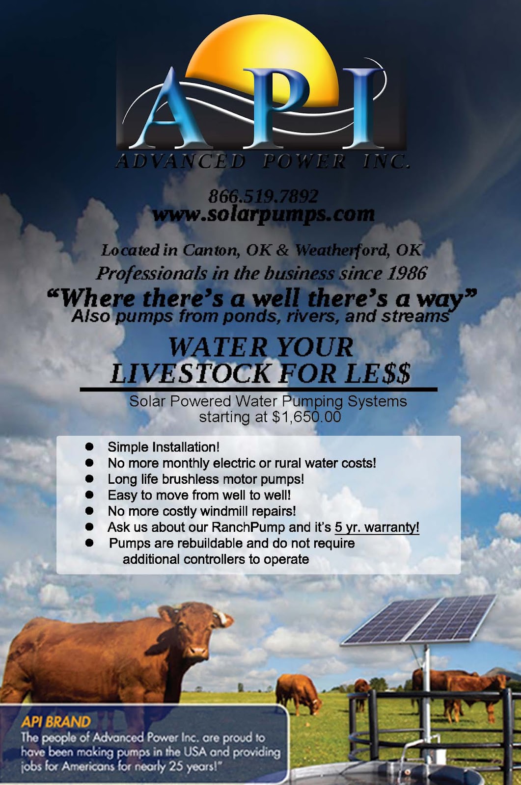 Solar Water Pumps Latest Solar Pump Ad for Livestock