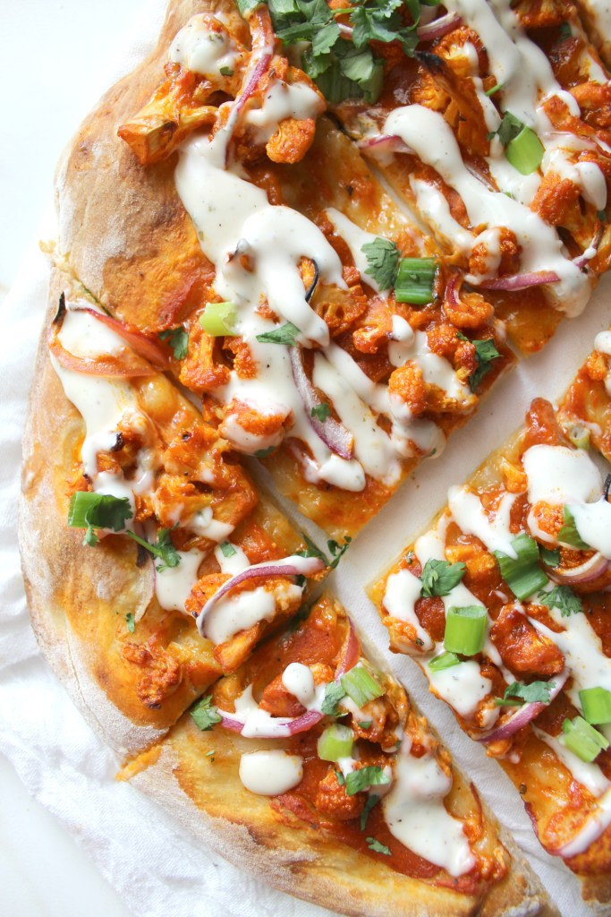 VEGAN ROASTED CAULIFLOWER BUFFALO PIZZA the menu food