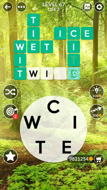 Wordscapes Level 67 Answers ~ Doors Geek