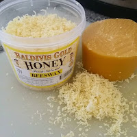 grating the beeswax