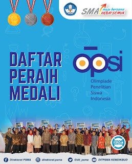 Download daftar peraih medali OPSI 2018: Olimpiade Penelitian Seluruh Indonesia