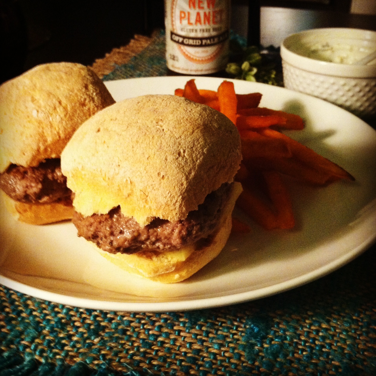 No Longer Ingrained Worcestershire Burgers With Garlic Spread
