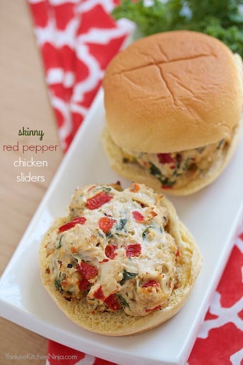 Skinny red pepper chicken sliders recipe